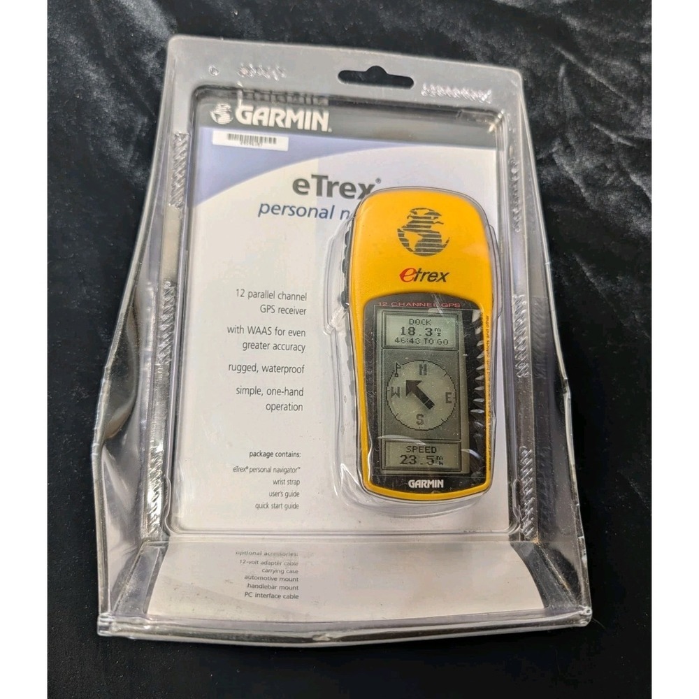 NEW SEALED Garmin eTrex 12 Channel‎ GPS Yellow Navigator 010-00190-06